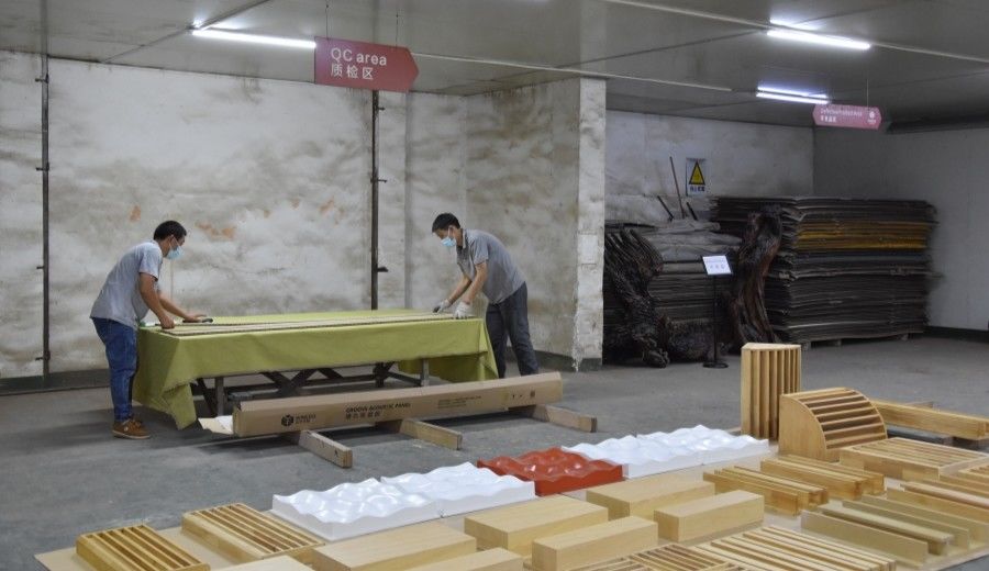 Guangzhou Wuyang Yiguan Acoustic Materials Co., Ltd. linea di produzione del produttore