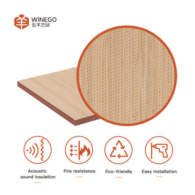 Pannelli acustici super-micro perforati per la decorazione del legno Veneer HPL Melamina Finish