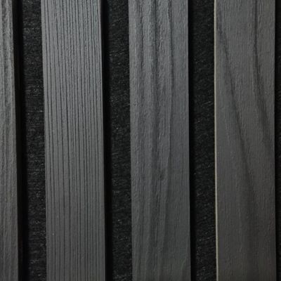 Colore nero di legno acustico pannelli di lamiera in fibra di poliestere MDF per decorazioni alberghiere