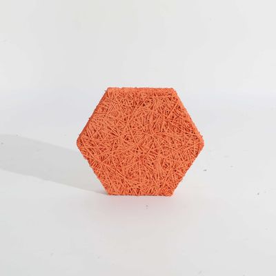 Alte resistenza agli urti pannelli acustici per pareti in lana di legno di forma esagonale per decorazioni alberghiere